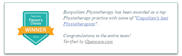 Burquitlam Physiotherapy Patient's Choice Winner